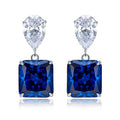 Fine Jewelry Earrings Women Cubic Zirconia Sapphire Earrings 925 Silver Earrings