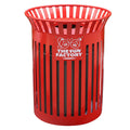 Out Door Steel Garbage Receptacle Trash Can Outside Park Street Metal Slat Waste Bin Commercial Recycling Dustbin for Outdoor