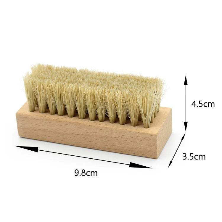 Wholesale Wooden Plastic Handle Soft Pig Hair Shoe Cleaning Brush Sneaker Shoe Cleaning Brush