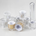 Exquisite 24mm  Combination Cover  Perfume Bottle Screw Cap Bright Silver Screw Caps for Cosmetic Bottle