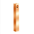 Customized Stainless Steel Rectangle Logo Bar Pendant with Gold Plating for Fashion Jewelry