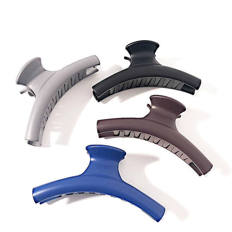 Wholesale Woman Retro Simple Hair Clip Claw Elegant Solid Color Fashion Shark Clip Resin Hair Claw Clips