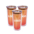 New Arrival Custom Logo 500ml Double Wall Plastic Regular Cups With Slid Lids in Bulk for Travel
