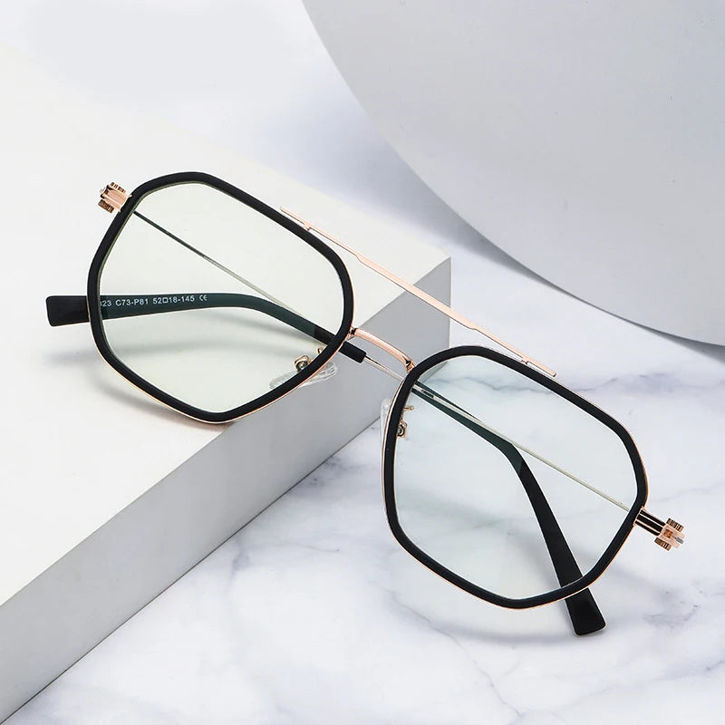 2023 Fashion Men Ultralight Tr90 Metal Glasses Frame Classic Anti-Blue Glasses Optical Frames Eyewear