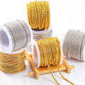 DIY Jewelry Making Supplies 18K Gold Plated 316 Stainless Steel Charms Square Men Women Necklace Bracelet Findings