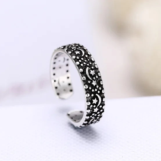 925 Sterling Silver Opening Ring Temperament Xingyue Retro Ring Accessories Wholesale 2022 New Trend Single Products