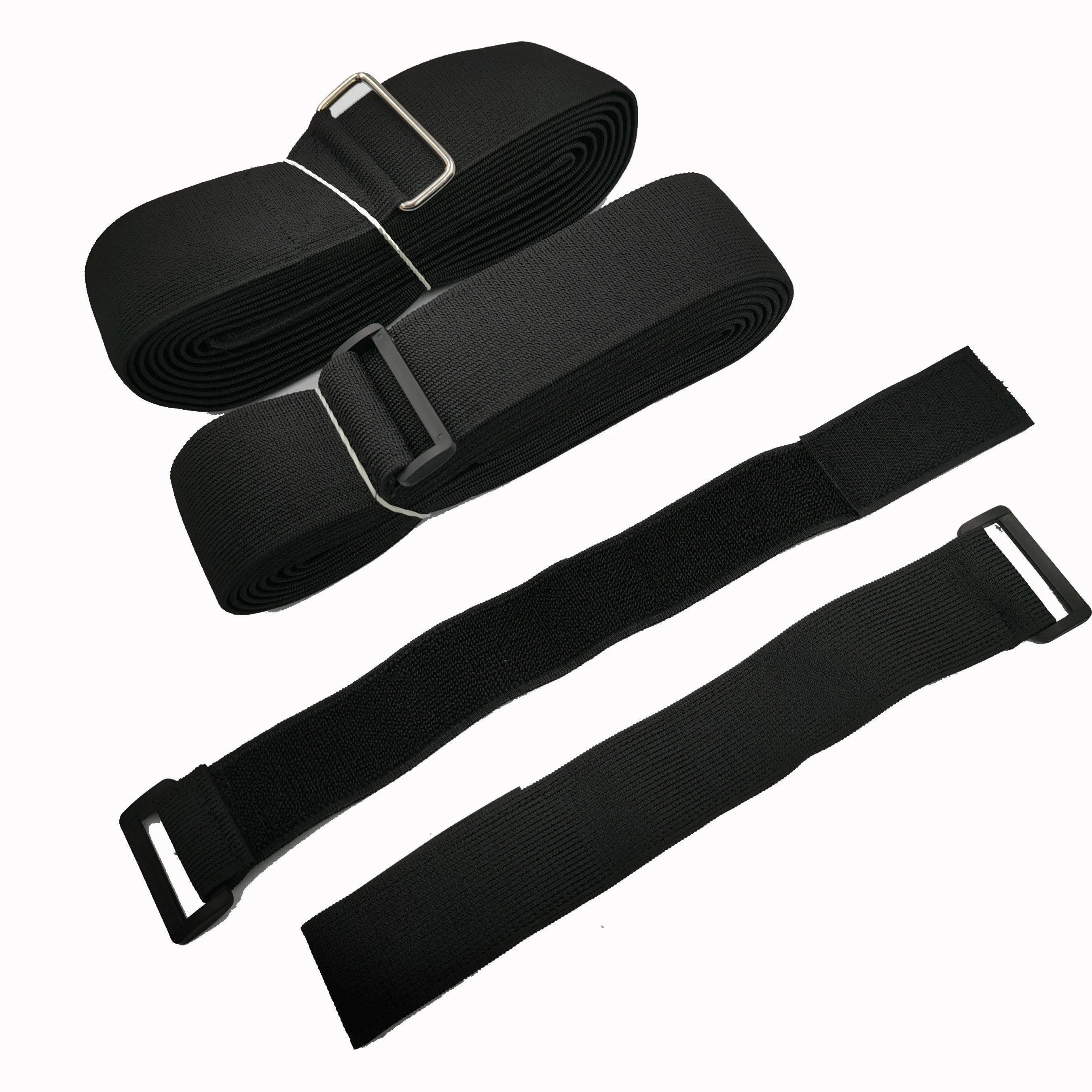 Factory Price  100% Nylon Stretch-Adjustable Elastic Hook and Loop Strap With Plastic Buckle for Wire Management