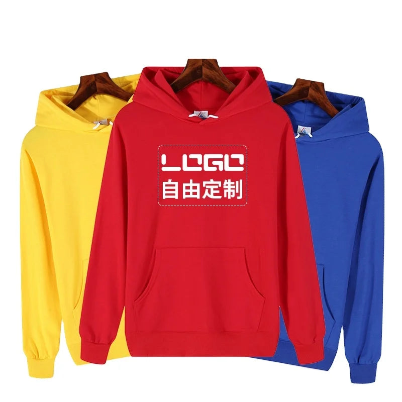 Customized Text and Design Embroidery Custom Personalized Sweatshirt Hoodie Embroidered Printing Hoodies