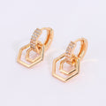 New Women's Designer Earrings Statement: American and European Fashion Jewelry Zircon Earrings Diamond Mesh Women's Earrings