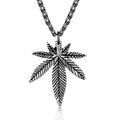 Fast Delivery Stainless Steel Vintage Style Maple Leaf Pendant Necklace for Men Jewelry
