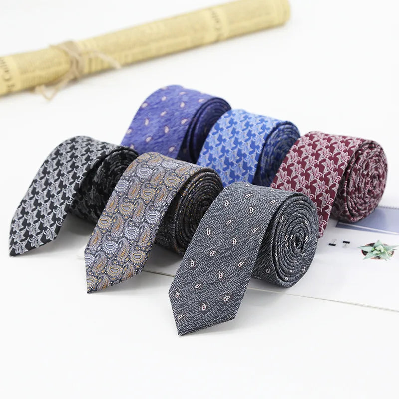 Tie Skinny 6cm Ties for Men Wedding Dress Necktie Fashion Plaid Cravate Business Gravatas Para Homens Slim Shirt Accessories Lot