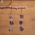 Dainty Crystal Earring Boho Jewelry for Women  Natural Gemstone Bead Handmade Dangle Earrings