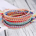 20 Pcs Handmade Tibetan String Bracelet Thread Tassel Rope Woven Bracelets for Women Men Wristband Ethnic Jewelry