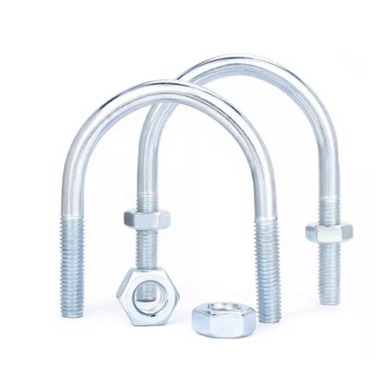 M8 M10 M12 Carbon Steel Grade 4.8 8.8 10.9 12.9 Galvanized Zinc Round U Clamp Bolt With Nut Washer