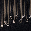Pendant With Letter Alphabet Charm Gold Choker Lab Diamond Custom Name Initial Necklace
