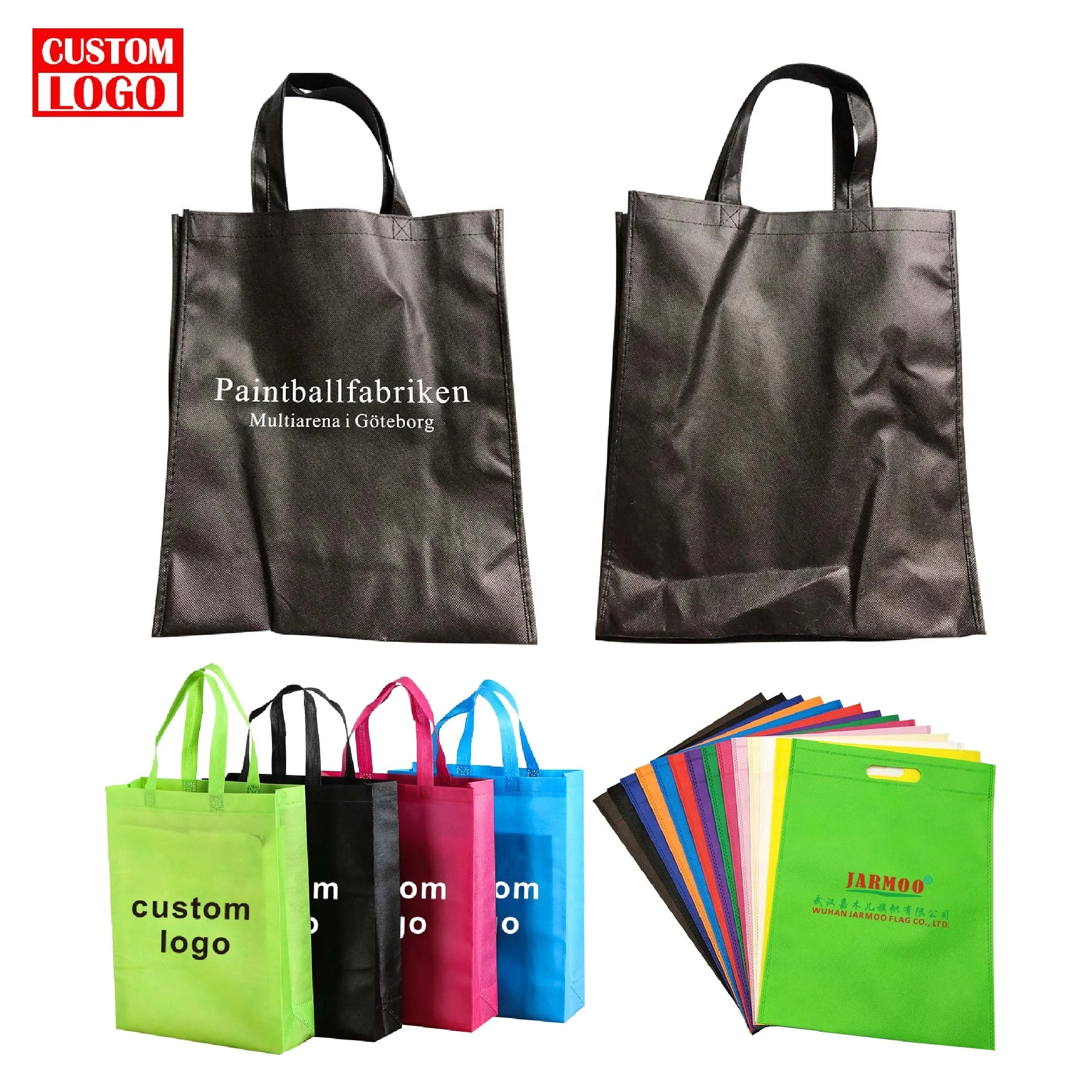 Portable Reusable Shopping Tote Non Woven Bag With Handle Folding Shopping Bag Die Cut Non Woven Bag