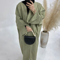 Abaya Manufacture Hot Selling Long Coats for Muslim Women Fashion Kimono Arabic Style Abaya Musulmane Femmes Robe