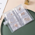 Transparent Jewelry Organizer Storage Book with Anti-Oxidation Pockets Travel Jewelry Earring Stud Organizer Storage Bags Book