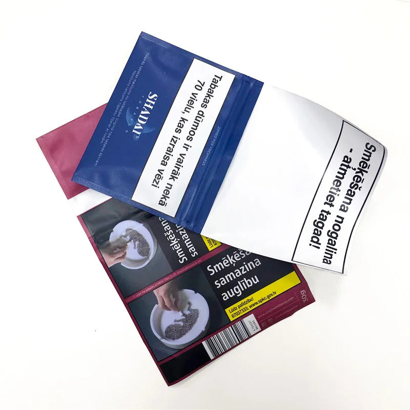 Wholesale 25g 30g 50g 100g Resealable Loose Leaves Packaging Bag Hand Rolling Tobacco Pouch With Zipper
