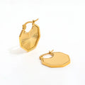 Trendy Earring 18K PVD Gold Plated Irregular Waterproof Geometric Burst Huggie Earrings Stainless Steel Trendy Jewelry Wholesale