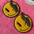 Smile Face Design Iron on Felt Towel Chenille Patchlovely 3D Embossed Embroidery Chenille Badge for Clothing