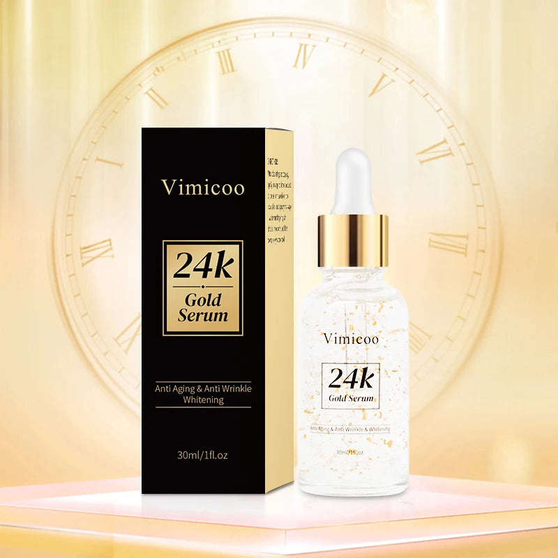 Organic Private Label Hyaluronic Acid Skin Care Moisturizing Hydrating Repairing 24K Gold Face Serum