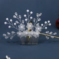 Miallo Handmade Pearl Flower Zirconia Bridal Hair Combs Bridal Hair Accessories for Weddings Girl Jewelry
