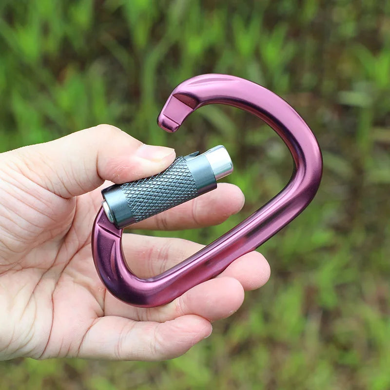 D Aluminum Carabiner Mountaineering Hammock Safety Buckle Essential Belt Gear for Outdoor Adventures