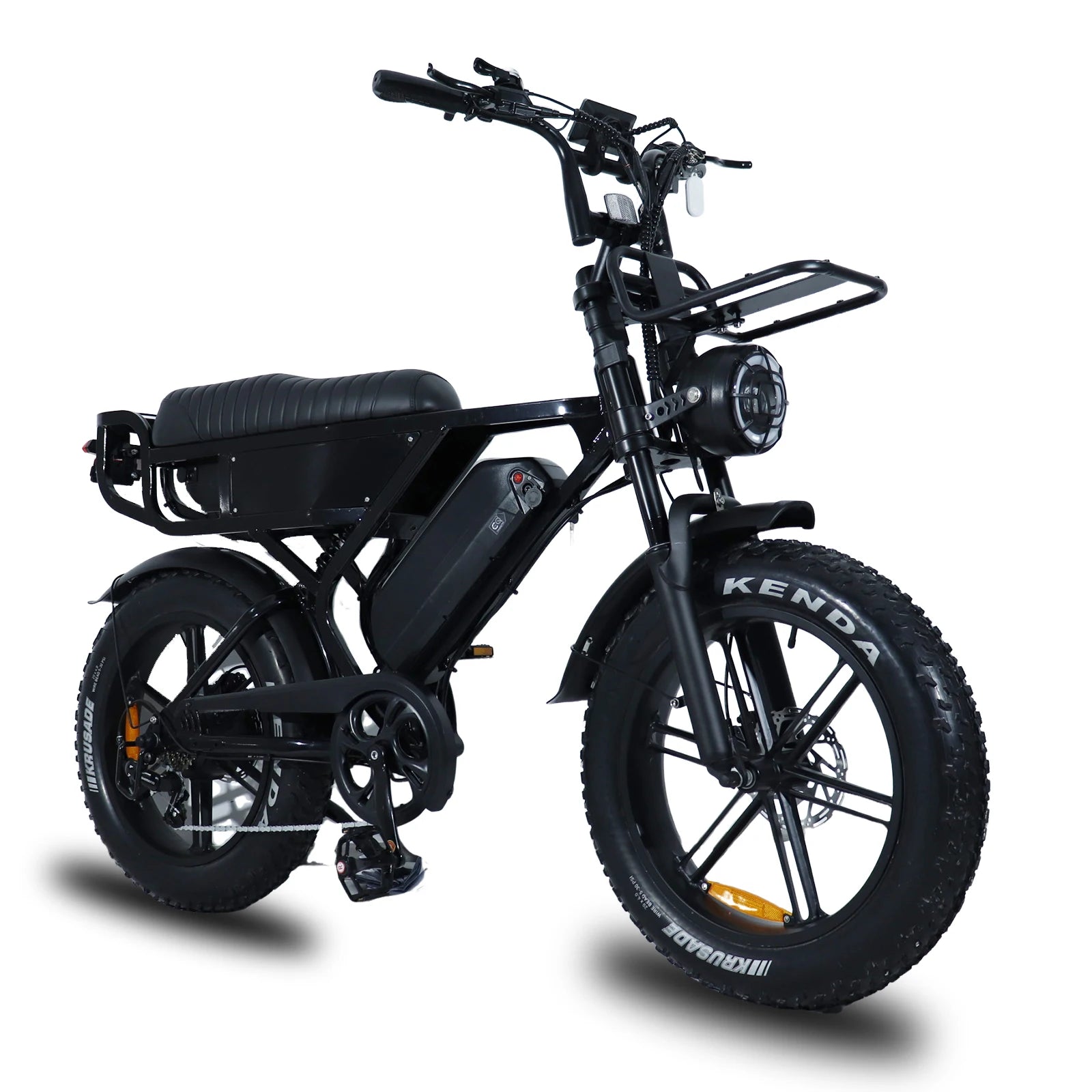 EU Warehouse V8 Pro Max Rear Hub Motor Full Suspension E-bike Vintage Electr Bike VOMO X90 MAX Ebike Double Battery