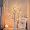 Lighted Birch Tree Light Christmas Home Decoration Gifts for Women Artificial Tabletop Light up Birch Battery Powered