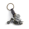Vintage Punk Rock Style Key Holder Antique Bronze Motorbike Keychain for Men