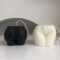 B-1070 Big Medium 3D Shy Women Butt Candle Silicone Mold DIY Aromatherapy Candle Plaster Silicone Mold