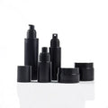 High-end Empty Cosmetic Packaging Set 30g 50g Matte Black Face Cream Glass Jars with Lids