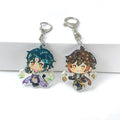 Custom Design Display Stand Frame Heart Shape Custom Stand Anime Glitter No Minimum Custom Acrylic Key Chain with Tassel