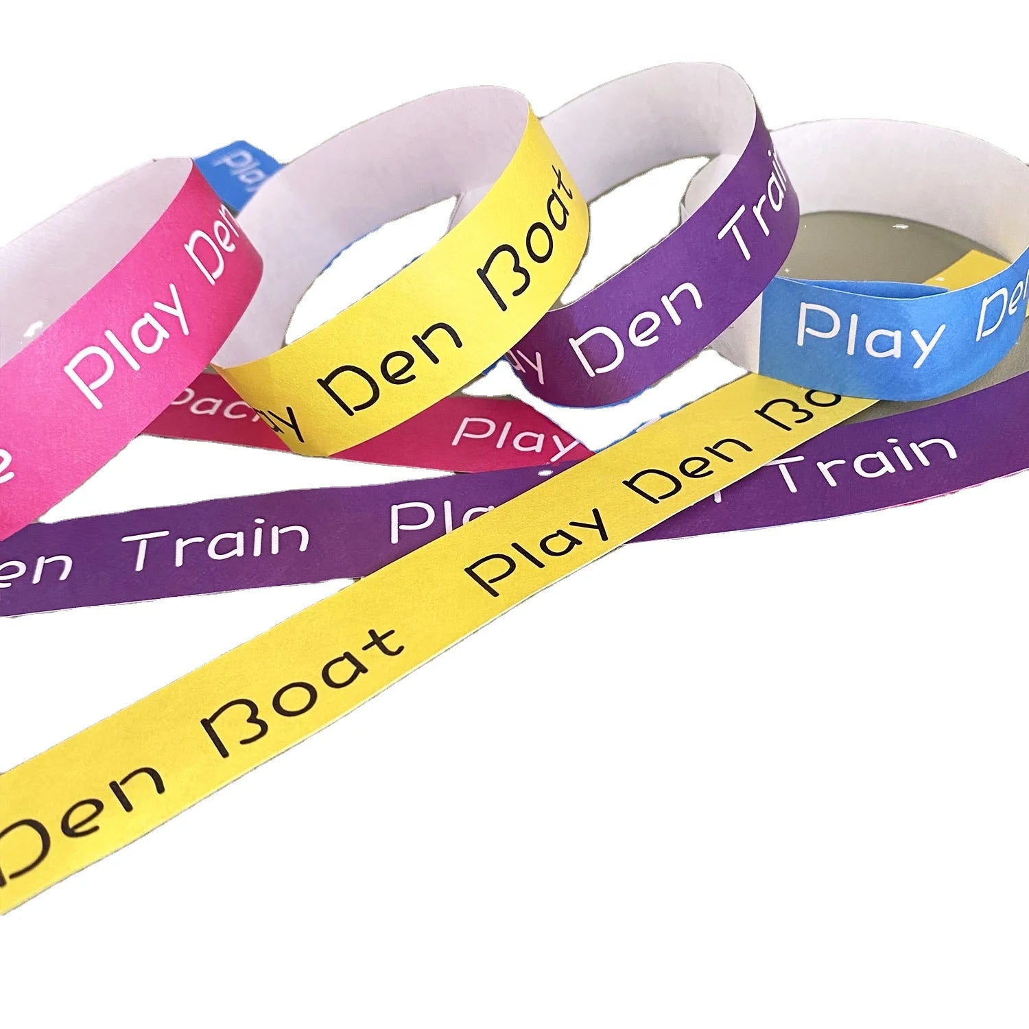 Custom Logo Printed Bracelet Waterproof Paper Tyvek Wristbands for Event Party Supplies