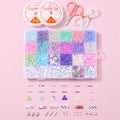 Wholesale 24 Grids Round Clay Beads Letter Spacer Beads Kit for DIY Jewelry Making Glass Mini Seed Beads Set