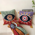 European American Ins Plucked Eye Pillow Cases Tassel Devil's Eye Pillow Cover Nordic Style Sofa Decoration Waist Pillow Cushion