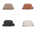 Women's Triple Zip Crossbody Small Handbag Wide Strap Cell Phone Purse with Polyester Lining Credit Card Slots Shoulder Wallet