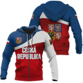 Fitspi 3d Czech Republic Zipper Hoodie Custom Hoodies Sweatshirt Pullover Wholesale