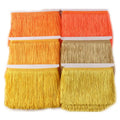 20cm Wide Single Line Colored Sewing Knitted Latin Dance Costume Fabric Diy Polyester Material Long Tassel Fringe Lace Trims