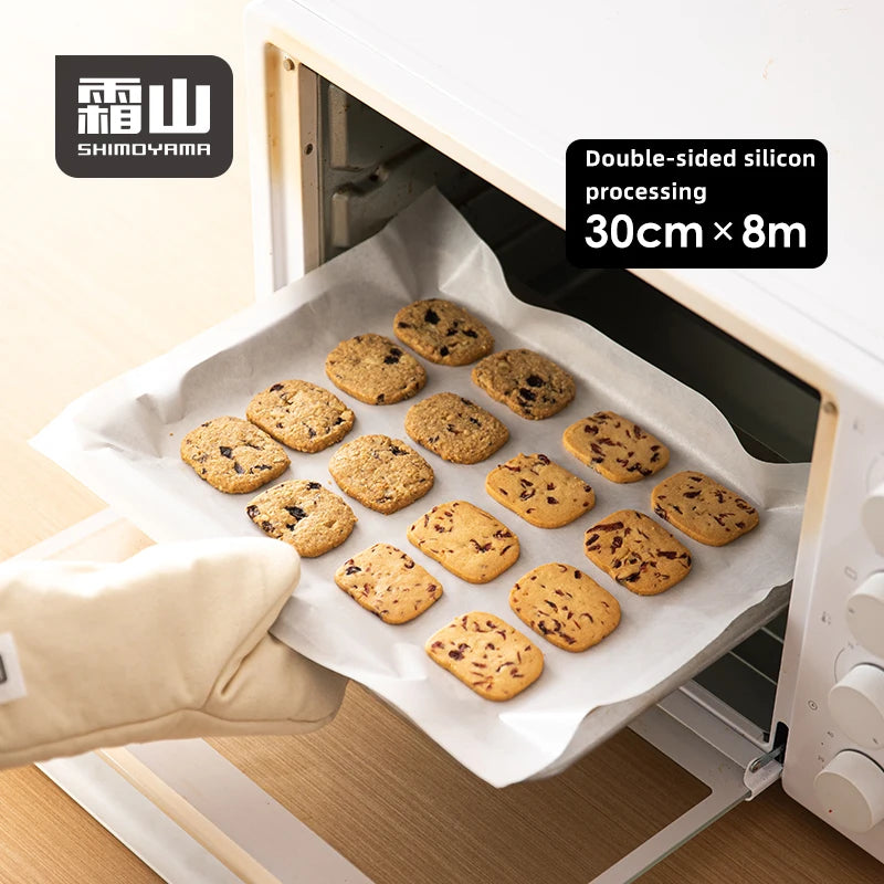 SHIMOYAMA Rolling Boxed Packed Air Fryer Liners Parchment Baking Oven Paper Sheets for Air Fryer