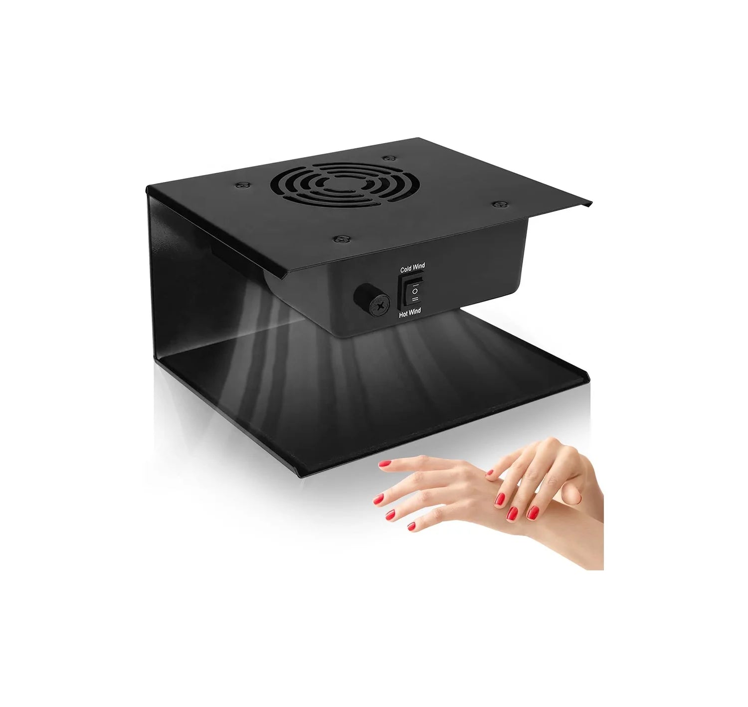 Nail Dryer Fan for Regular Polish 110V 300W  Nail Drying Fan With Hot and Cool Air for Hands and Feet Salon Air Nail Dryer