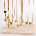 Nabest Stainless Steel Heart Necklace for Women Waterproof Fashion Jewelry Pendant Necklaces 18k Gold Plated