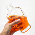Luxury Empty 1000Ml Round Glass Bottle for Liquor Wine Vodka Tequila Brandy with Screen Printing and Corks