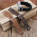 18 19 20 21 22 24mm Handmade Stitching Leather Wristbands Quick Release Top Grain Genuine Leather Watch Straps Bands
