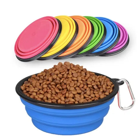 Hot Sale Custom Foldable Silicone Pet Water Bowl Collapsible Travel Dog Bowl
