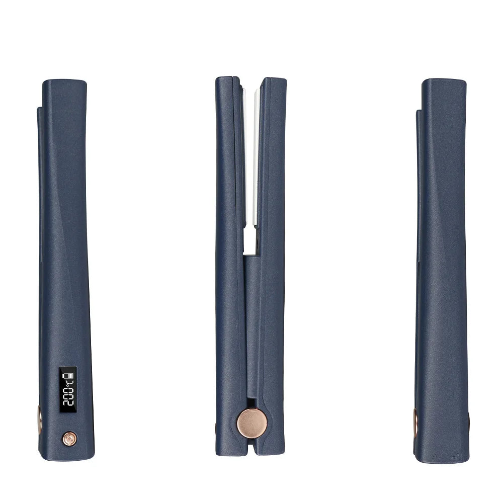 Ulelay Cordless Hair Straightener for Straightening and Curling With LED Display Factory Rechargeable Travel Office Flat Iron