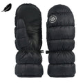 Cold Weather Custom Snowboard Gloves Down Gloves Soft Warm Down Mitten Puffy Mitten With Waterproof Insert