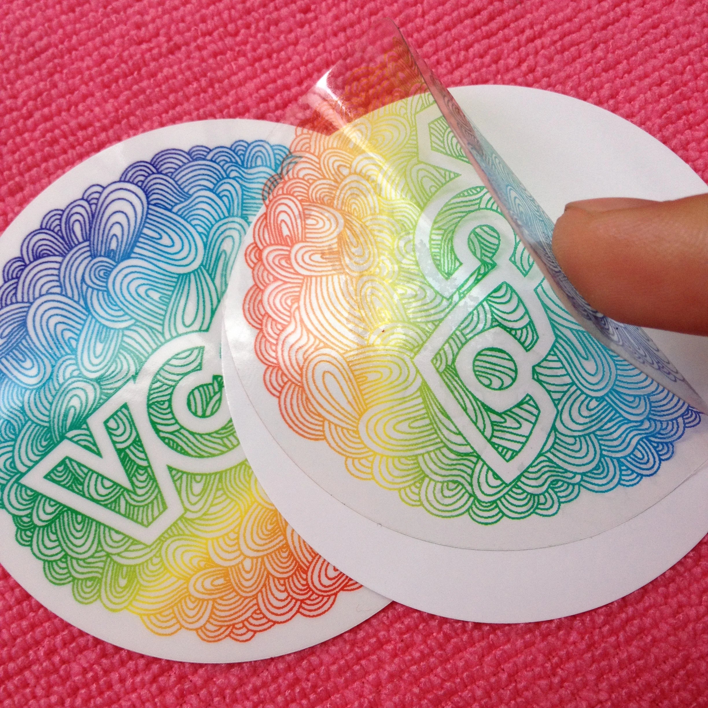 Eco-friendly Transparent Plastic Vinyl Sticker for GarmentLovely Design Clear PVC Vinyl Decal for Car
