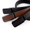 Business Casual Dress Belt OEM Custom logo Design Comfortable Genuine Leather Automatic Buckle Belt for Men
